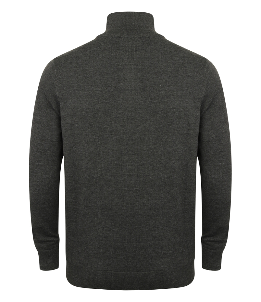 Henbury Zip Neck Sweater