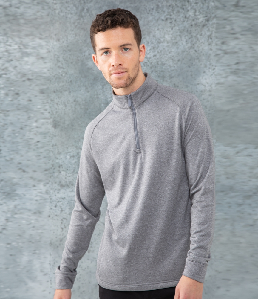 Henbury Zip Neck Wicking Top
