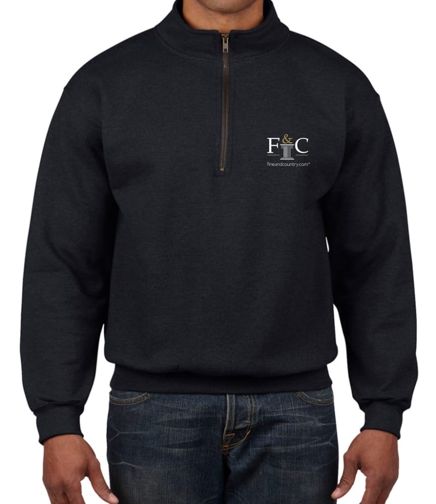 F&C Gildan Vintage Zip Neck Sweatshirt 