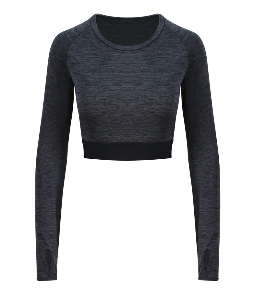 AWDis Ladies Cool Long Sleeve Crop Top