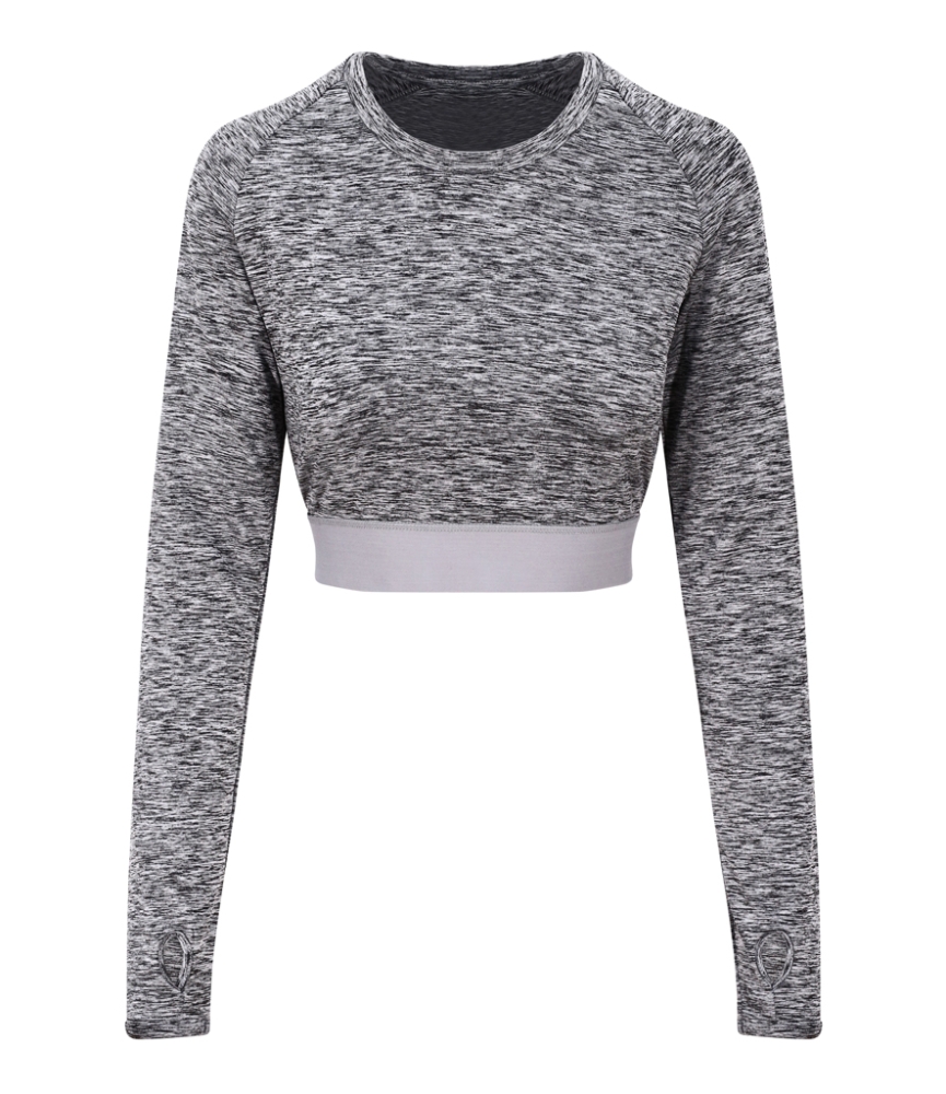 AWDis Ladies Cool Long Sleeve Crop Top
