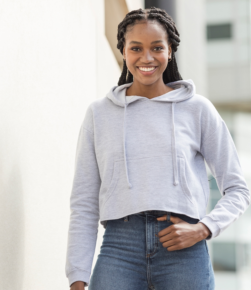 AWDis Ladies Cropped Hoodie