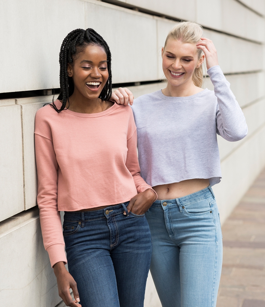AWDis Ladies Cropped Sweatshirt