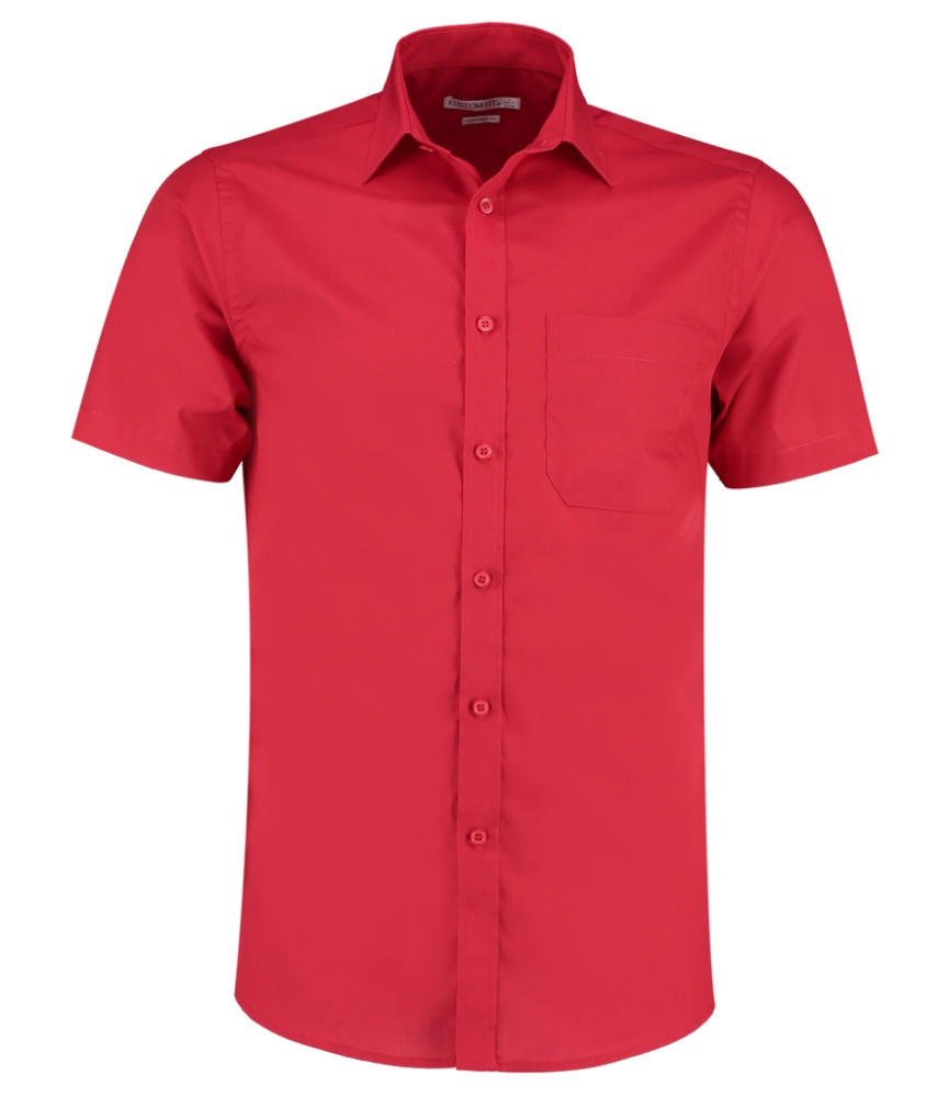 Kustom Kit Short Sleeve Tailored Poplin Shirt