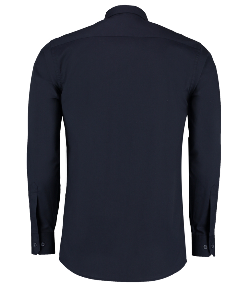 Kustom Kit Long Sleeve Tailored Poplin Shirt