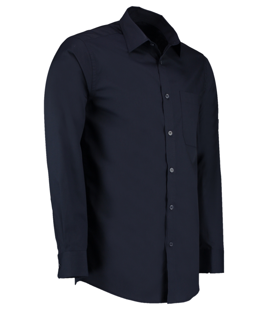 Kustom Kit Long Sleeve Tailored Poplin Shirt