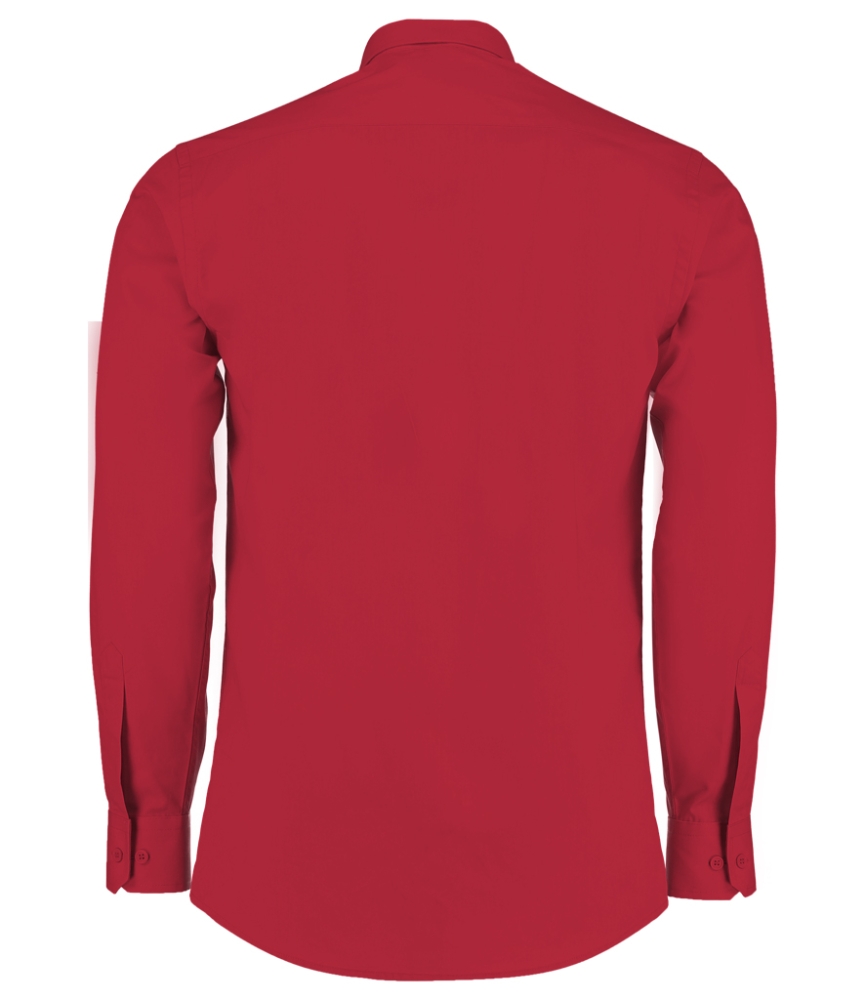 Kustom Kit Long Sleeve Tailored Poplin Shirt