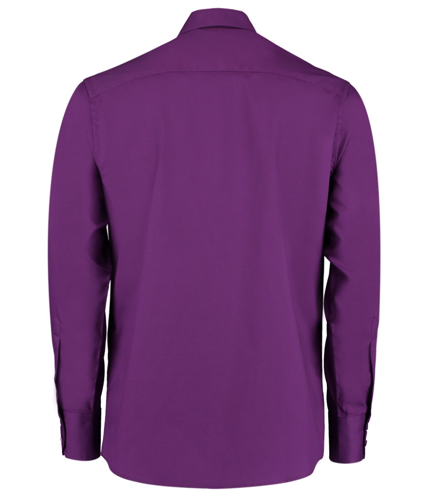 Kustom Kit Premium Long Sleeve Tailored Oxford Shirt