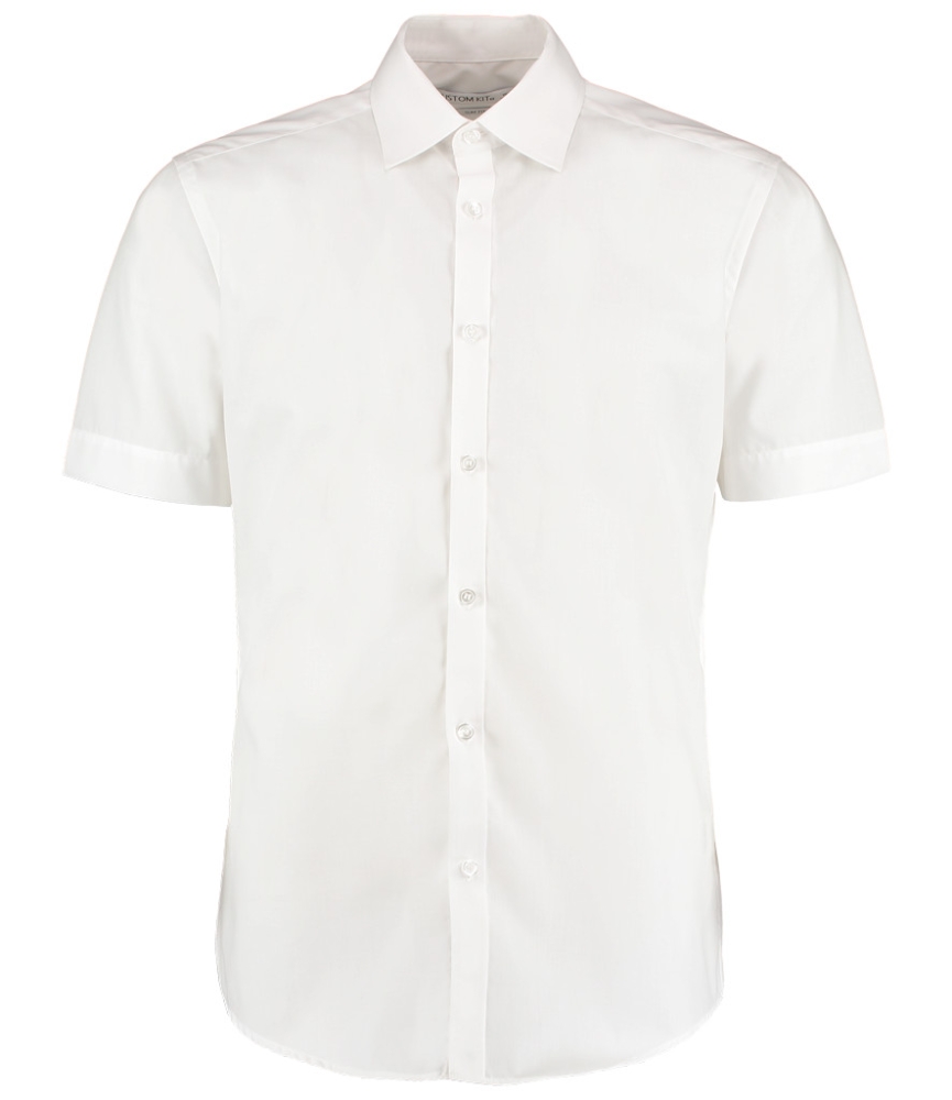 Kustom Kit Short Sleeve Slim Fit Business Shirt