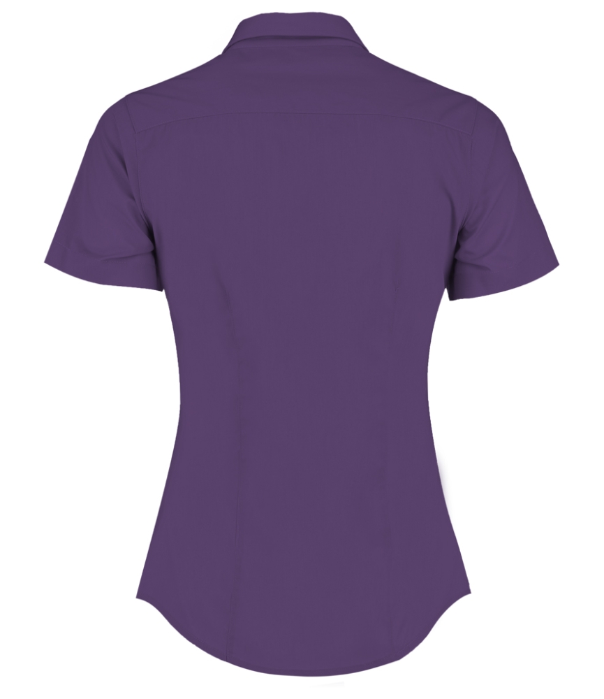 Kustom Kit Ladies Short Sleeve Tailored Poplin Shirt