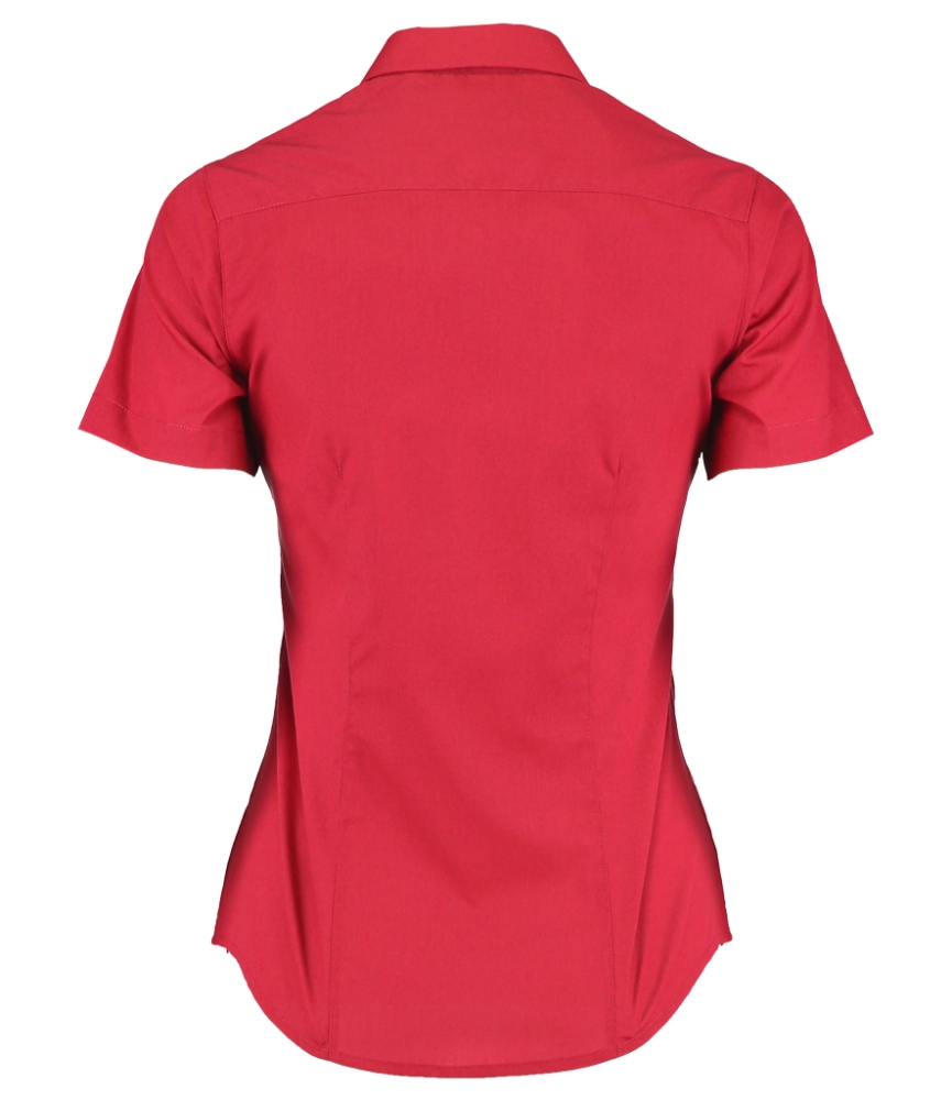 Kustom Kit Ladies Short Sleeve Tailored Poplin Shirt