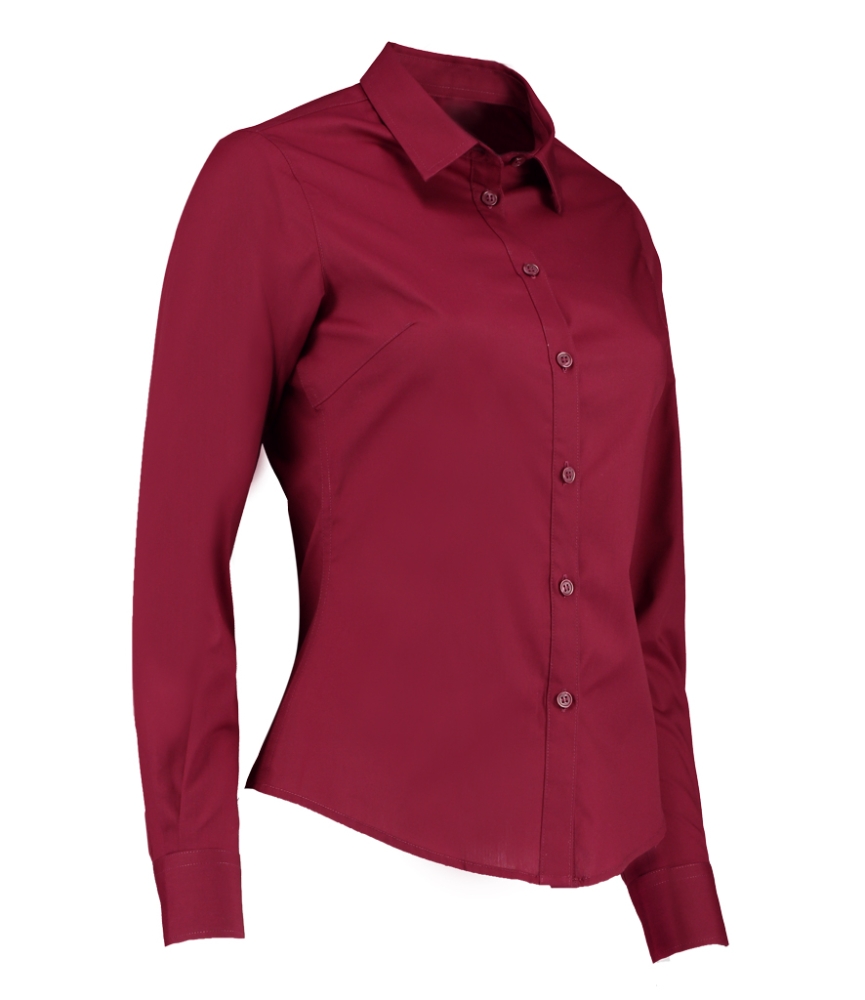 Kustom Kit Ladies Long Sleeve Tailored Poplin Shirt