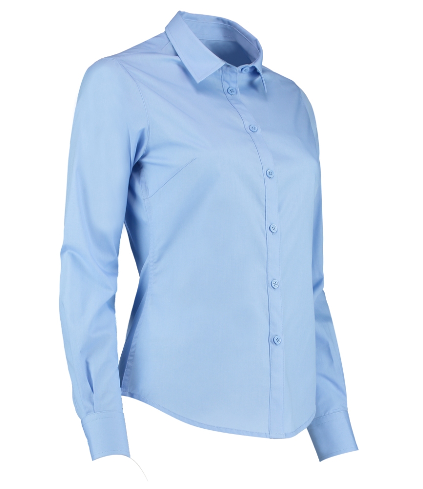 Kustom Kit Ladies Long Sleeve Tailored Poplin Shirt