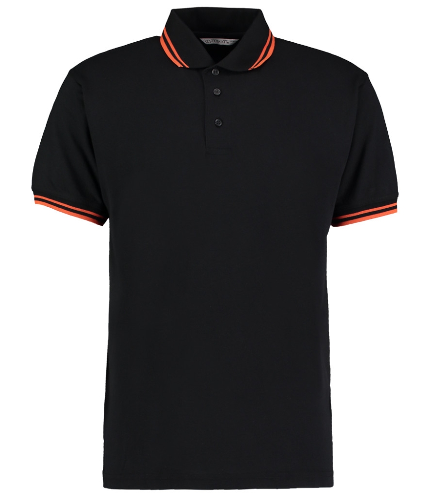 Kustom Kit Contrast Tipped Poly/Cotton Piqué Polo Shirt