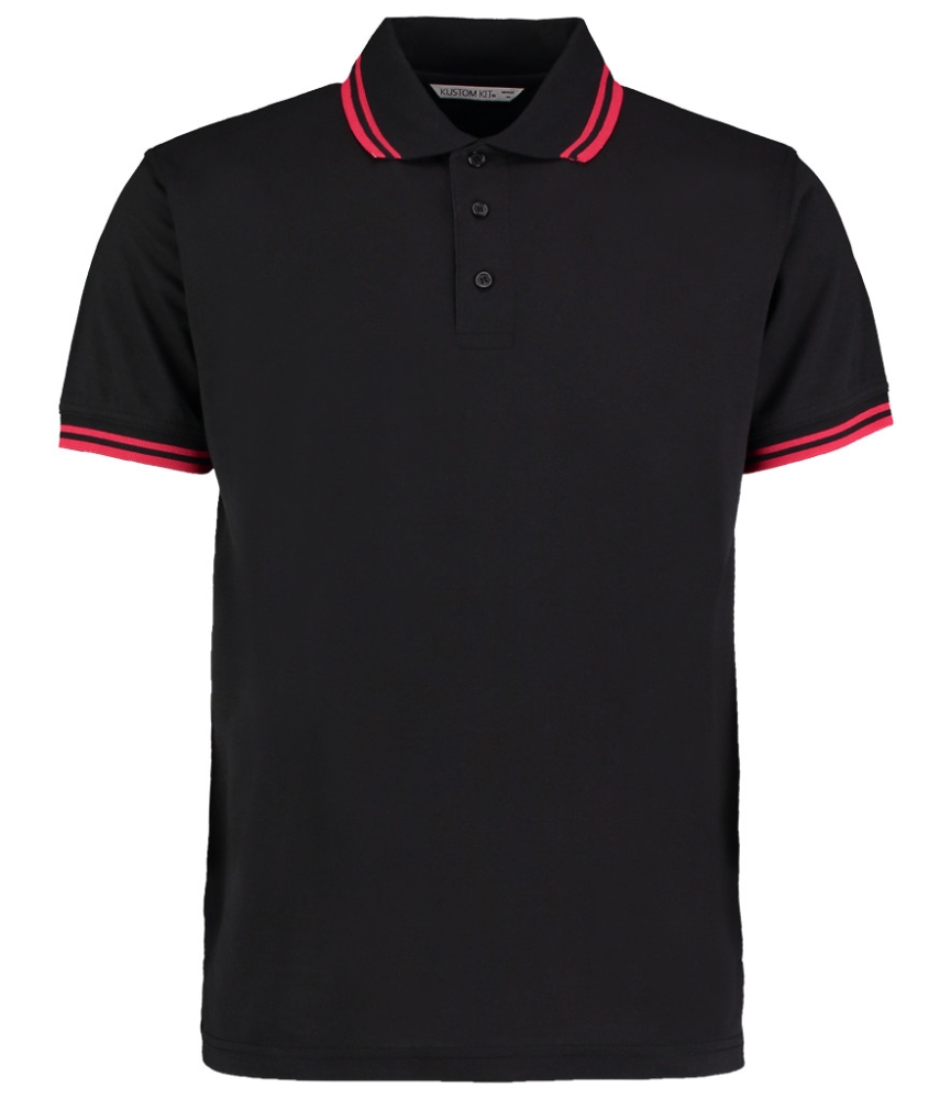 Kustom Kit Contrast Tipped Poly/Cotton Piqué Polo Shirt