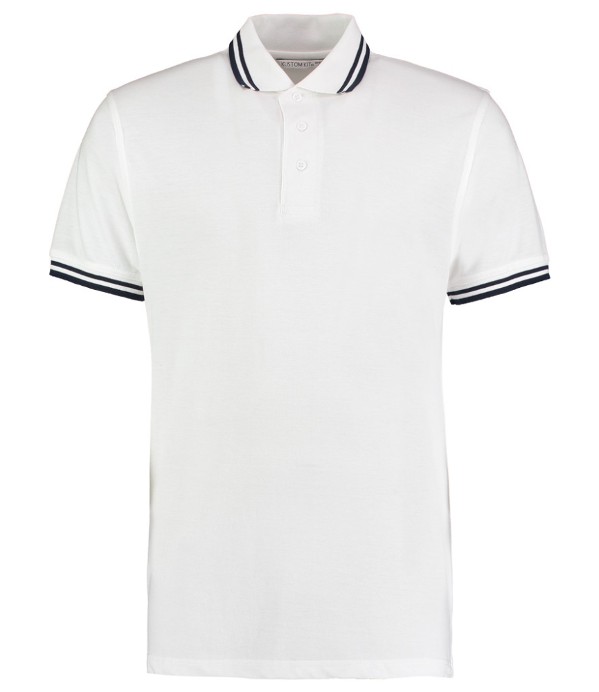 Kustom Kit Contrast Tipped Poly/Cotton Piqué Polo Shirt
