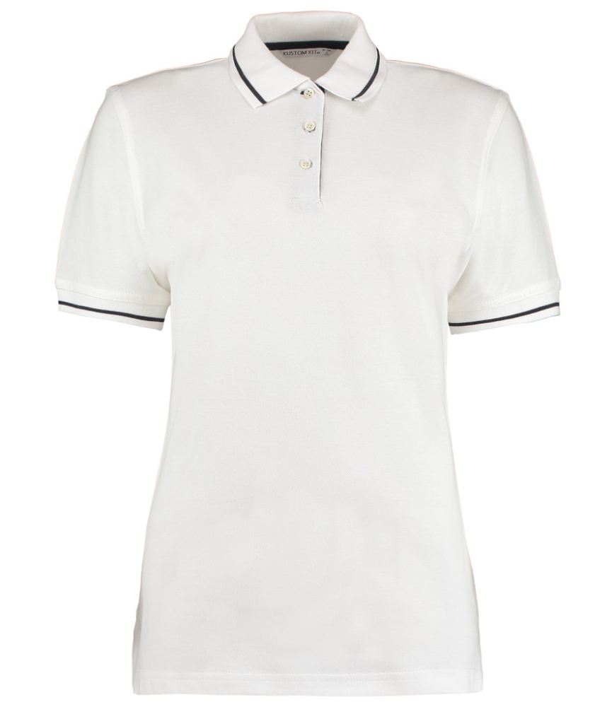 Kustom Kit Ladies St Mellion Tipped Cotton Piqué Polo Shirt