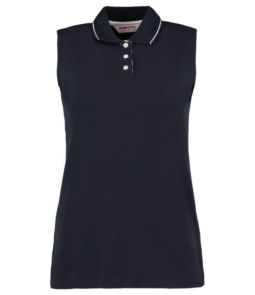 Gamegear Ladies Proactive Sleeveless Cotton Piqué Polo Shirt