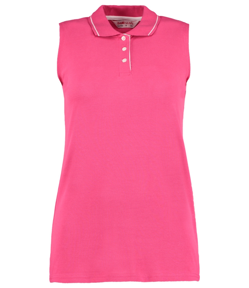 Gamegear Ladies Proactive Sleeveless Cotton Piqué Polo Shirt