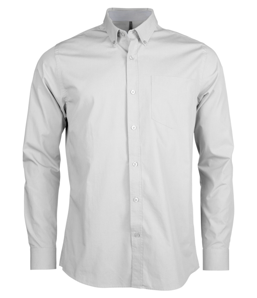 Kariban Long Sleeve Washed Poplin Shirt