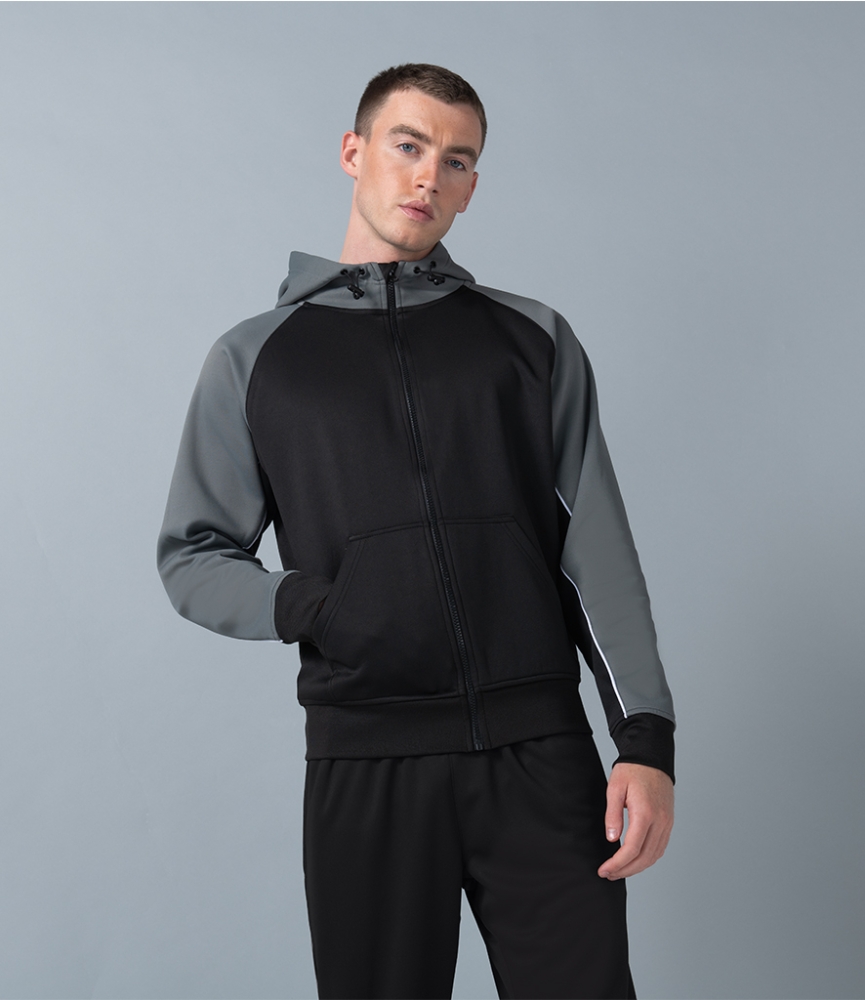 Finden and Hales Panelled Sports Hoodie