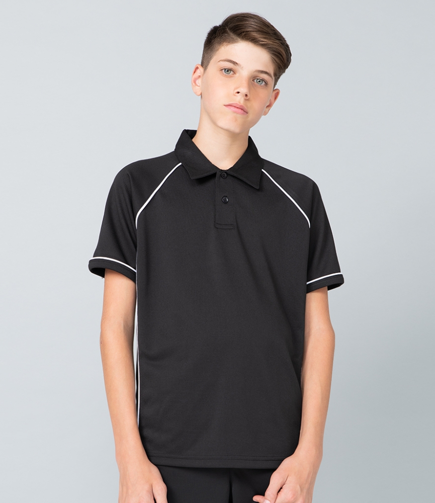 Finden and Hales Kids Performance Piped Polo Shirt