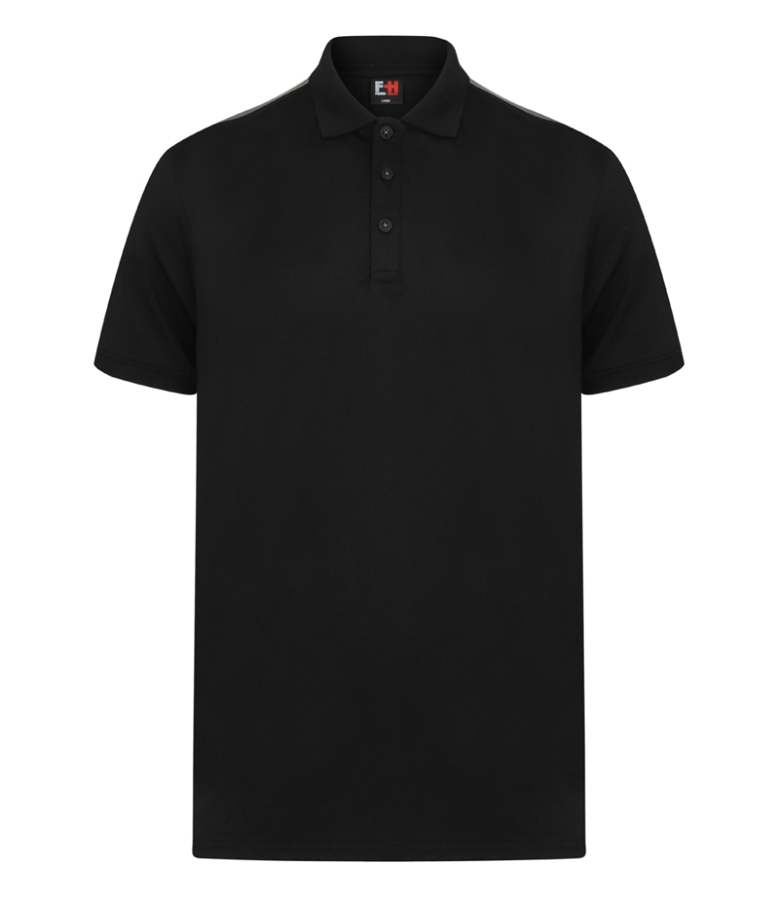 Finden and Hales Unisex Contrast Panel Piqué Polo Shirt