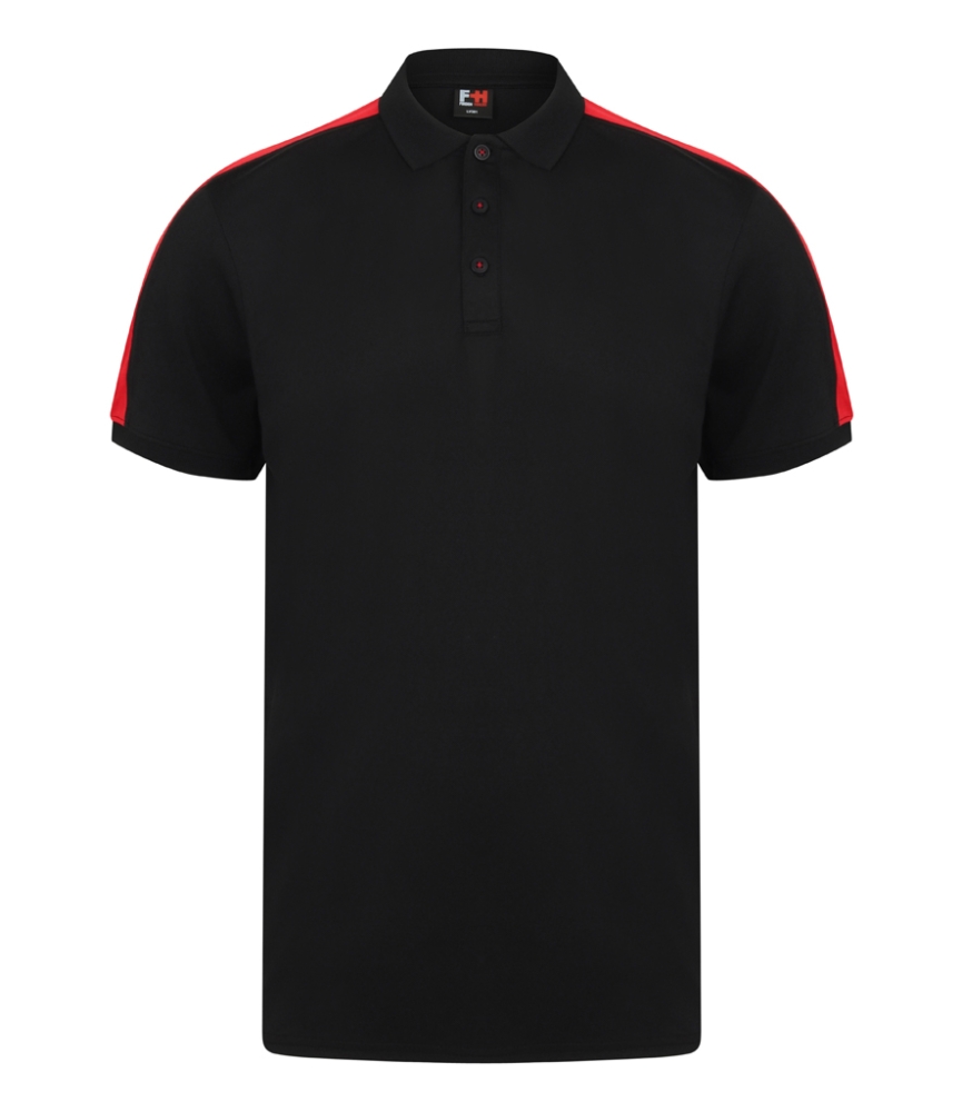 Finden and Hales Unisex Contrast Panel Piqué Polo Shirt