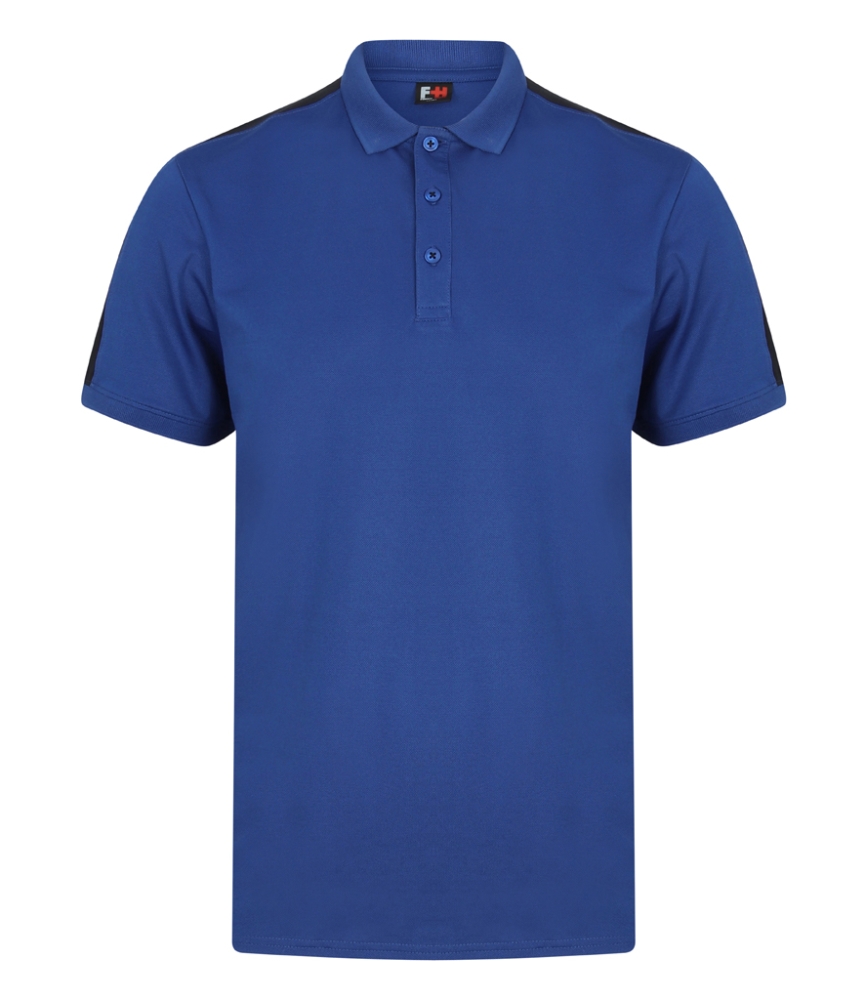 Finden and Hales Unisex Contrast Panel Piqué Polo Shirt