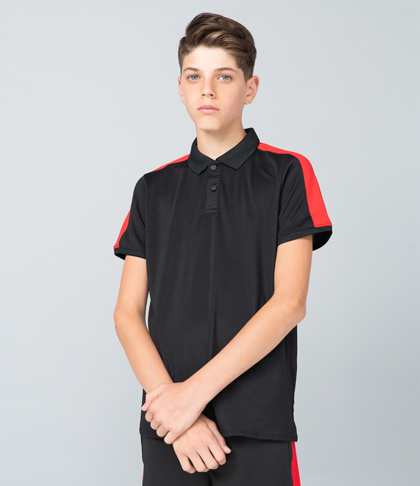 Finden and Hales Kids Contrast Panel Piqué Polo Shirt