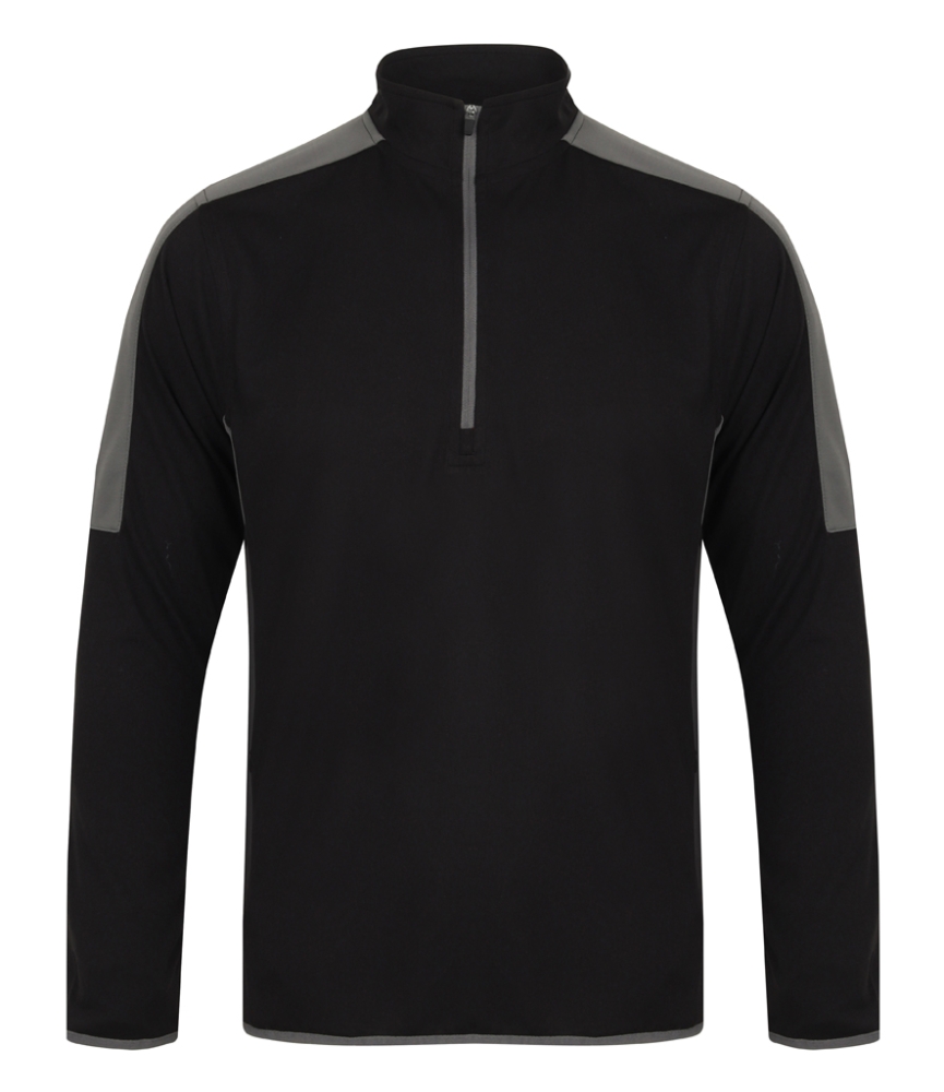 Finden and Hales Contrast Zip Neck Midlayer Top