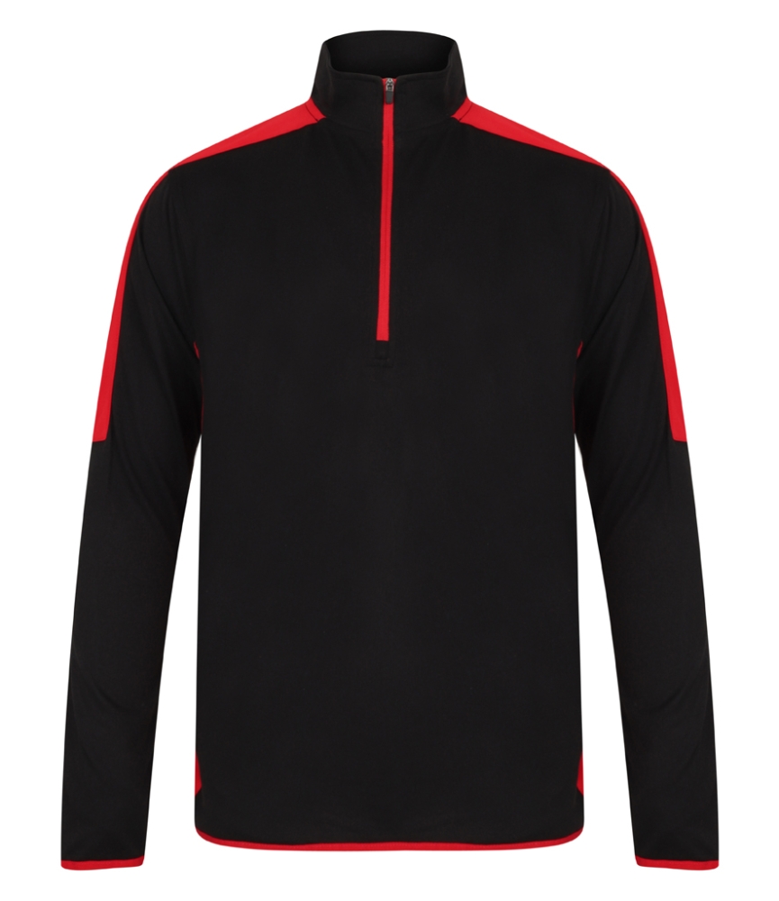 Finden and Hales Contrast Zip Neck Midlayer Top