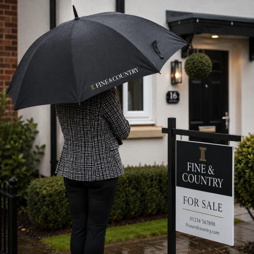 Fine & Country Black golf Umbrella