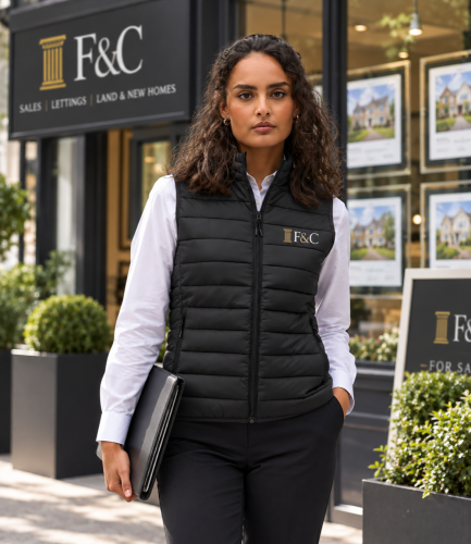 F&C Ladies Padded Gilet – Embroidered Logo