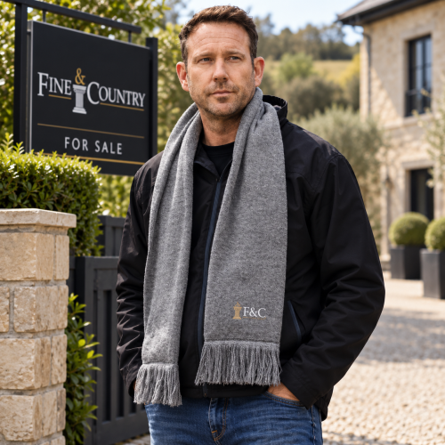 Fine & Country Mens Grey Scarf