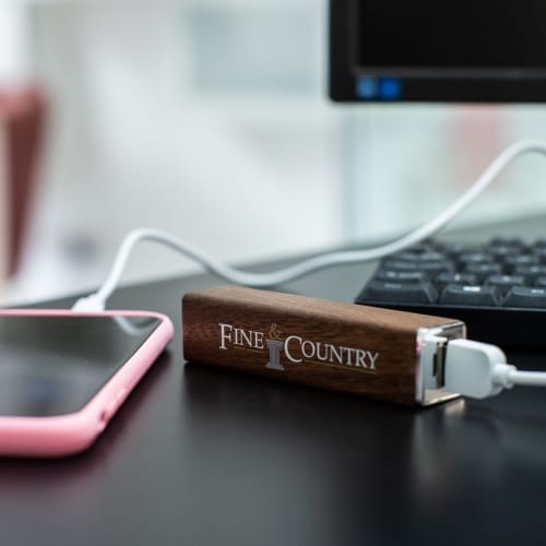 Fine & Country walnut Power Bank
