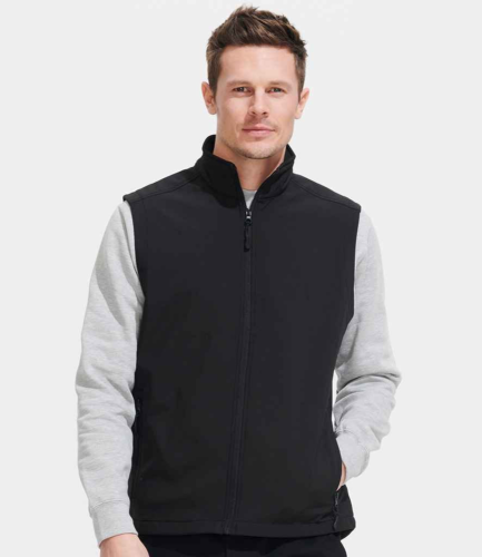 Mens Black Soft shell Gilet 