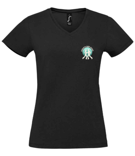Ladies Black Imperial V Neck T-Shirt 