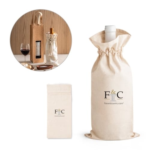 F&C JEROME. 100% cotton bag for bottle 