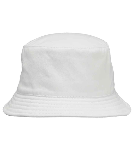White Twill Bucket Hat 