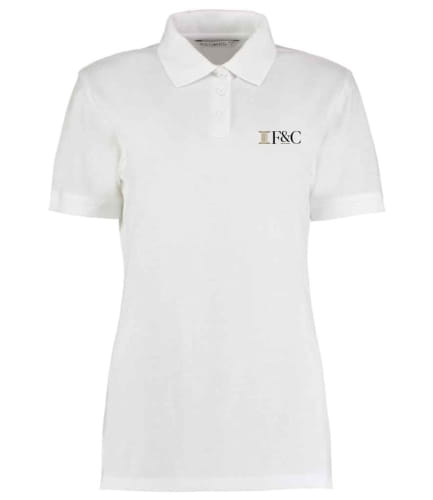 Fine & Country Ladies Embroidered Polo white 