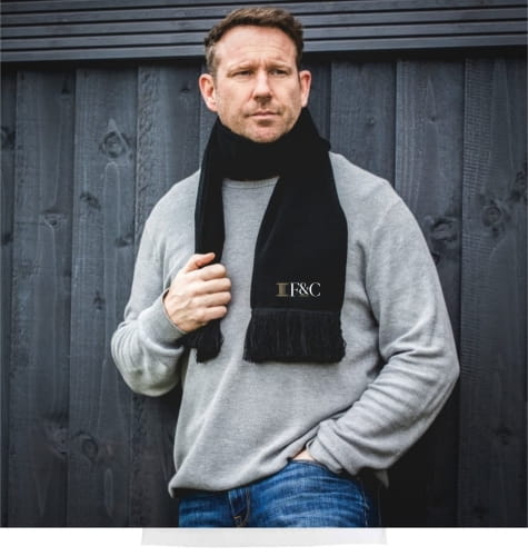 Fine & Country Mens Black Scarf
