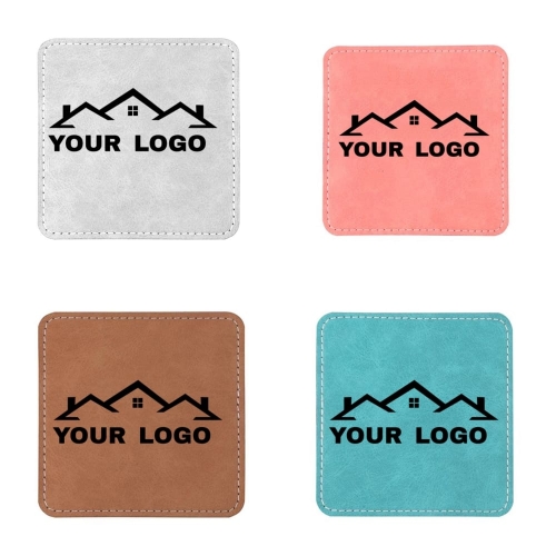 Estate Agent Leather Square Coaster x 10
