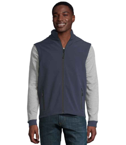 Mens Navy Soft shell Gilet 