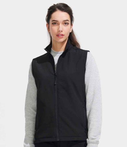Ladies Black Soft shell Gilet 