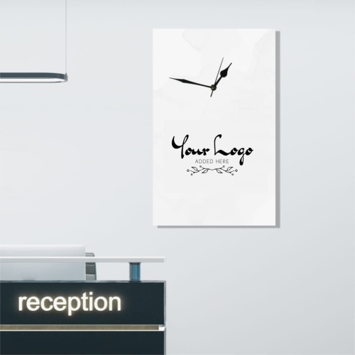 Branded rectangle clock   