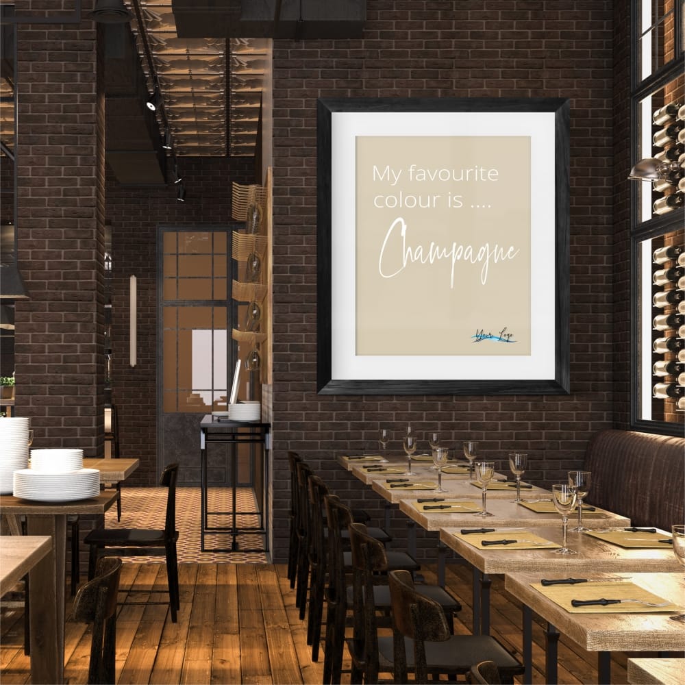 My favourite colour is Champagne Framed Print