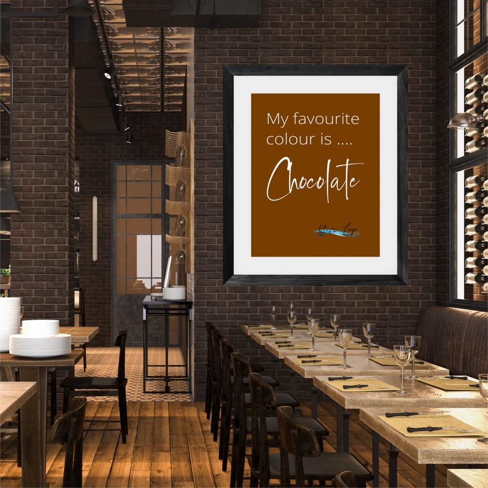 My favourite colour is Chocolate Framed Print
