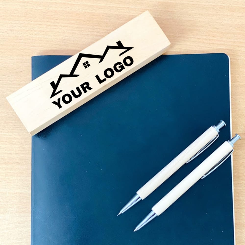 Branded Beech wood Pen Sets 