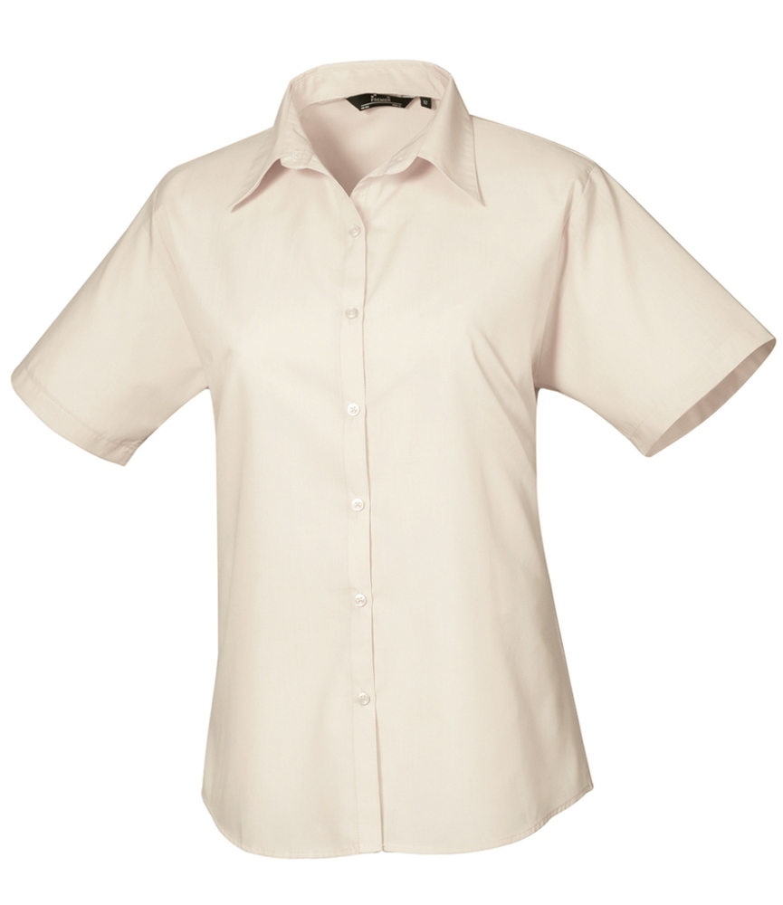 Premier Ladies Short Sleeve Poplin Blouse